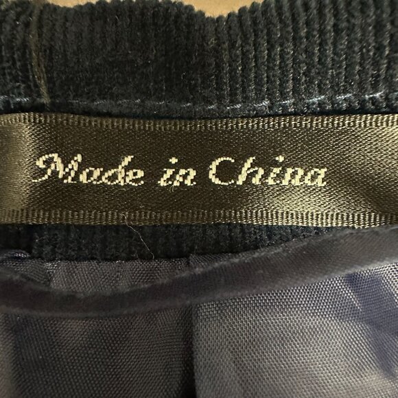 Lauren Ralph Lauren Mens Navy Blazer With Elbow Patches 46R Cotton Blend - Picture 3 of 5